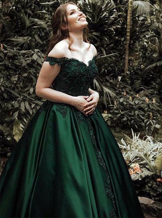 St Patricks Day Outfits Green Evening Gowns | One Shoulder Elegant Sat –  3rdpartypeople